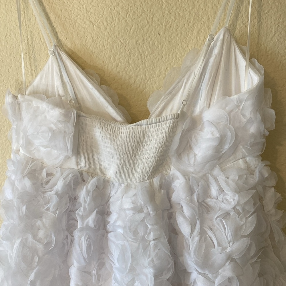 ANTHROPOLOGY BHLDN V-NECK TULLE ROSETTE MINI DRESS - Picture 7 of 11